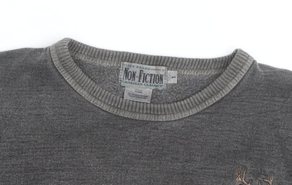 Non-Fiction Men’s Grey Embroidered Canada Fleece Sweatshirt L