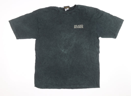 Coastline Men’s Green Island Roamer Graphic Nautical Cotton T-Shirt L