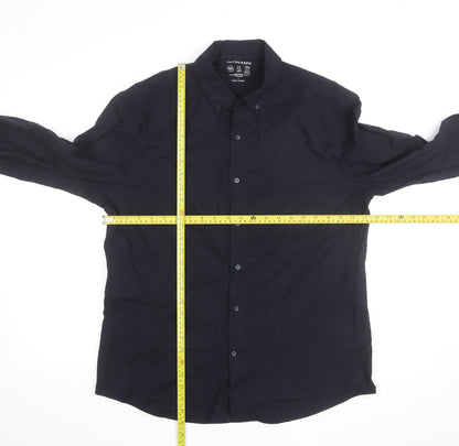 Marks and Spencer Autograph Black Regular Fit Long Sleeve Performance Shirt Men L
