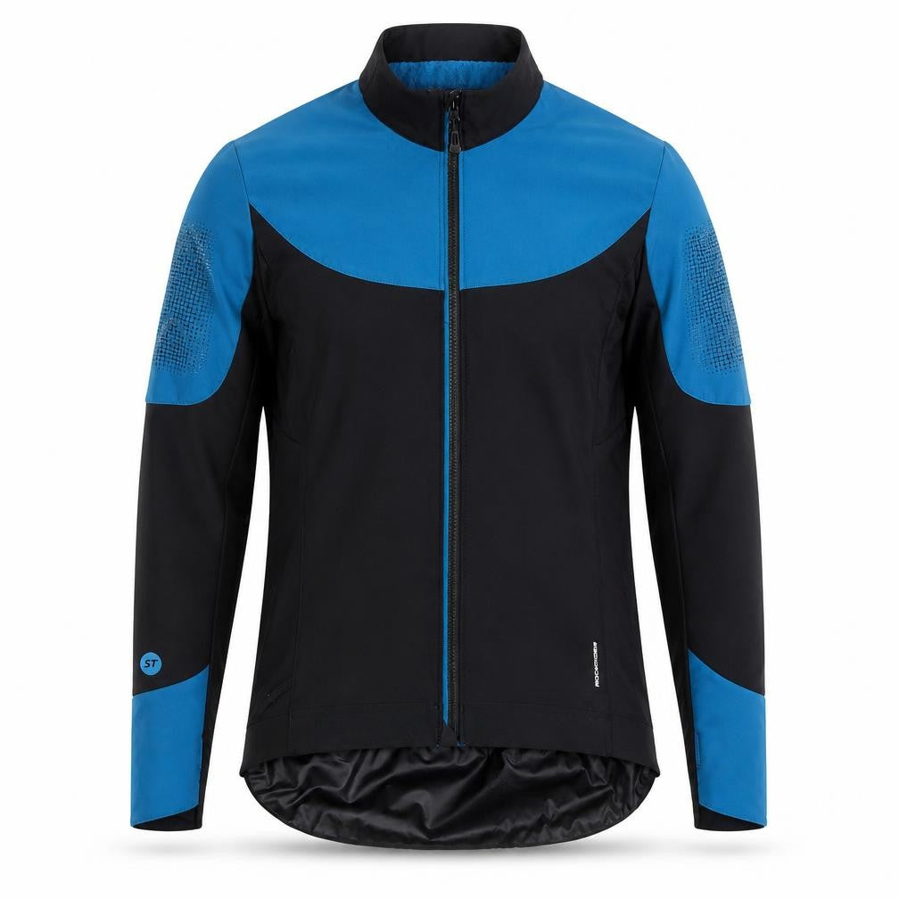 Decathlon Men's Black Blue Softshell Cycling Track Jacket M