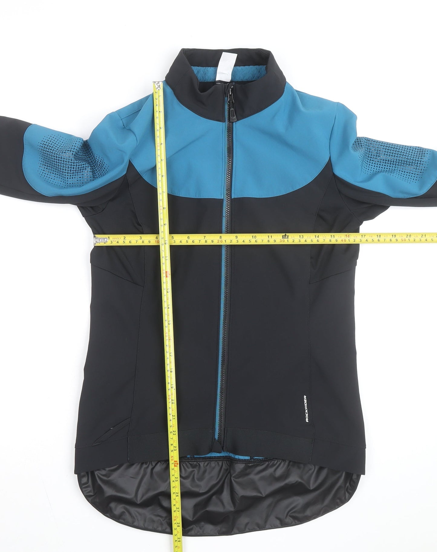 Decathlon Men's Black Blue Softshell Cycling Track Jacket M