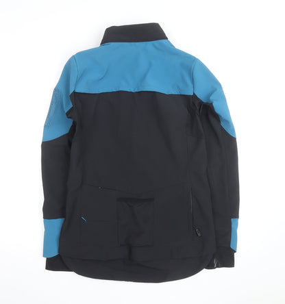 Decathlon Men's Black Blue Softshell Cycling Track Jacket M