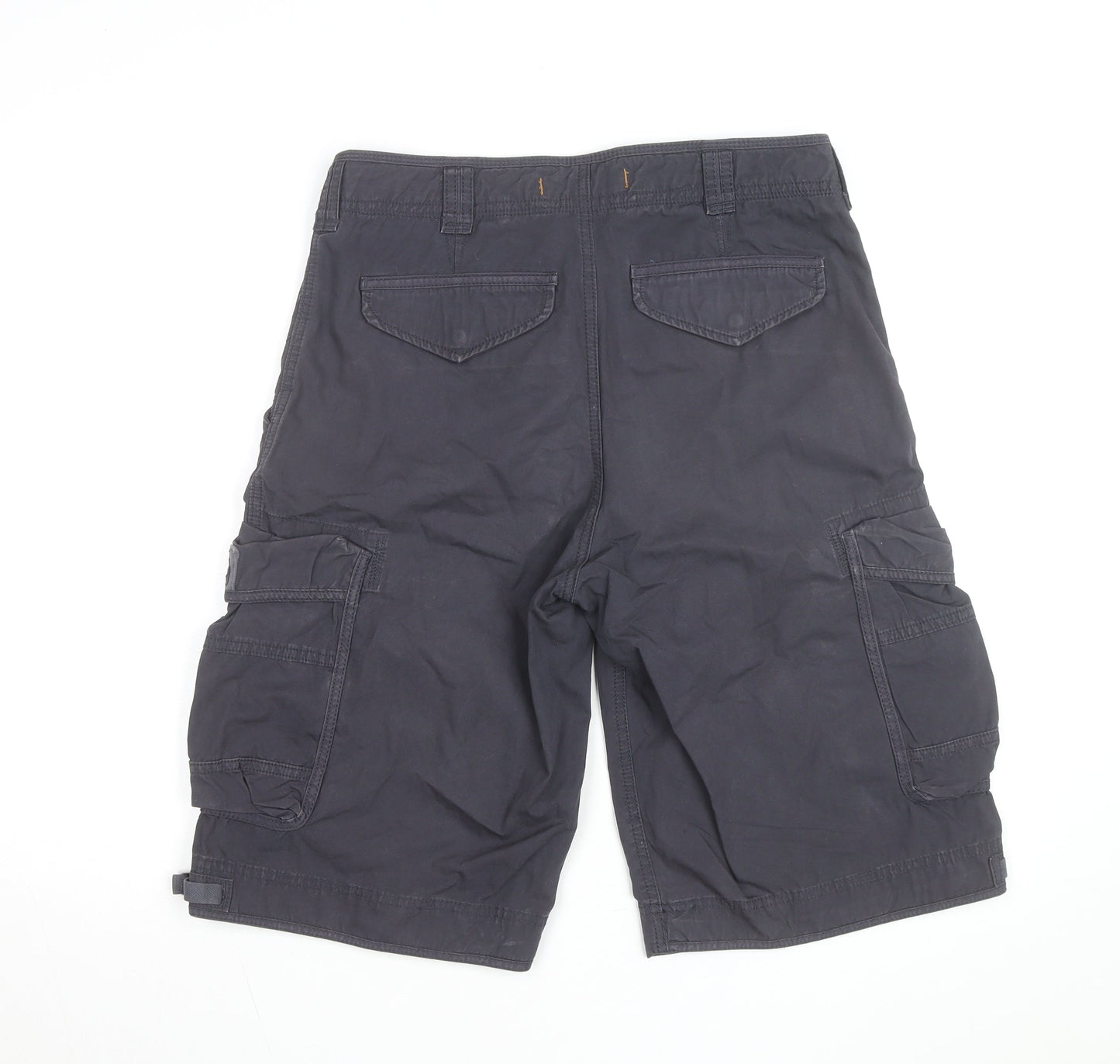 North Coast Mens Black Cargo Shorts W32 Regular Fit Cotton