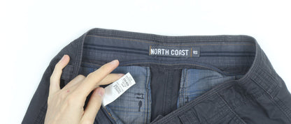 North Coast Mens Black Cargo Shorts W32 Regular Fit Cotton