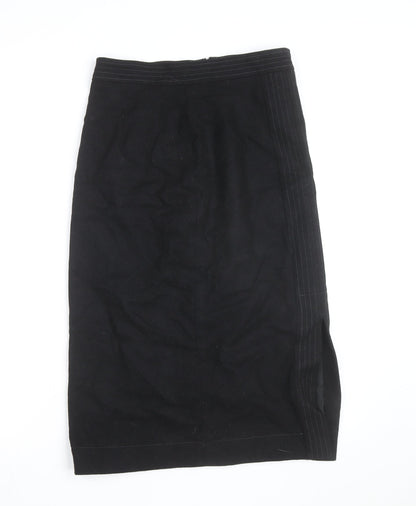 Boden Women's Black Cotton Pencil Skirt Size 12 Knee Length