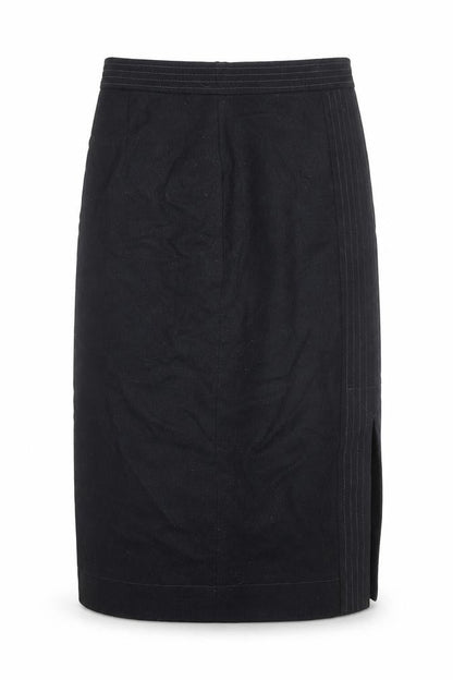 Boden Women's Black Cotton Pencil Skirt Size 12 Knee Length