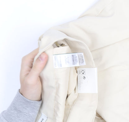 Marks and Spencer Women’s Beige Wide-Leg Cotton Trousers Size 12