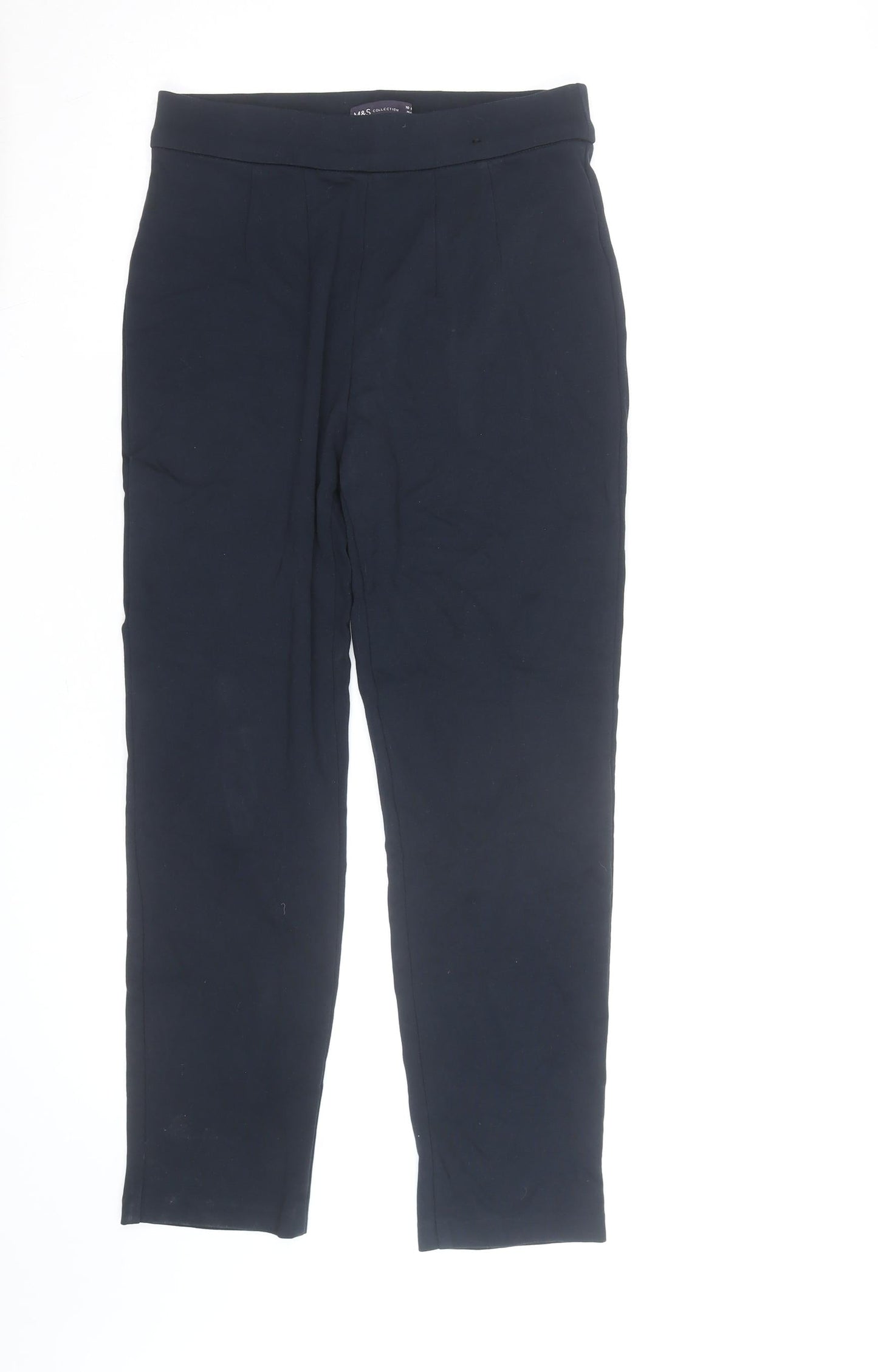Marks and Spencer Womens Blue Size 10 Stretch Straight Leg Trousers