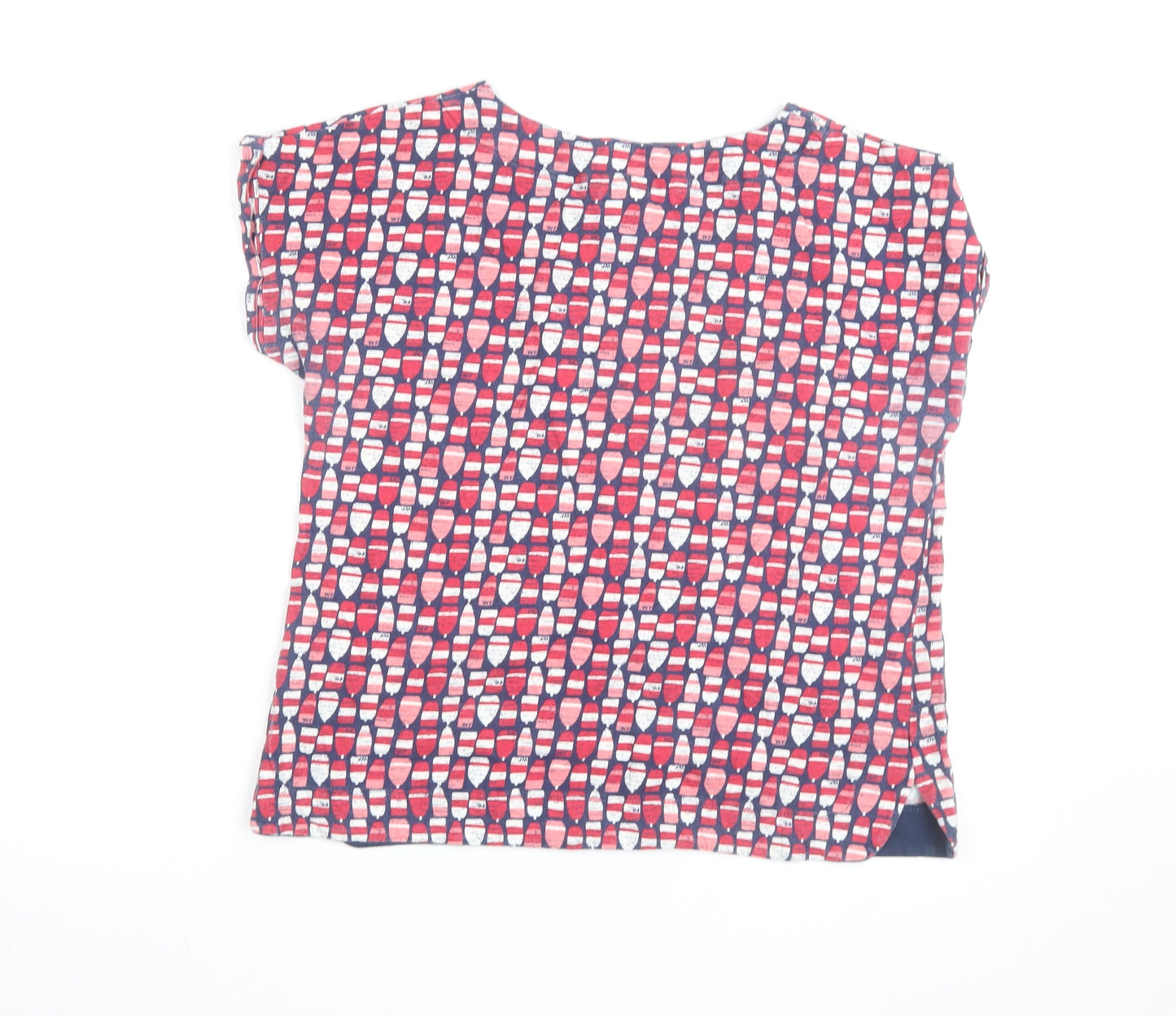 Weird Fish Womens Multicoloured Nautical Cotton T-Shirt Size 14