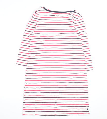 Joules Women’s Multicoloured Stripe Cotton Shift Dress Size 14