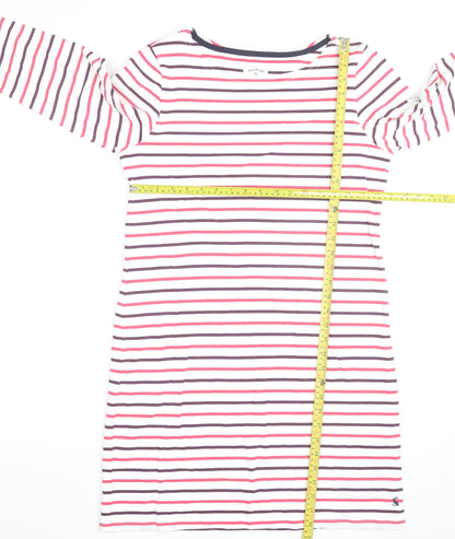 Joules Women’s Multicoloured Stripe Cotton Shift Dress Size 14