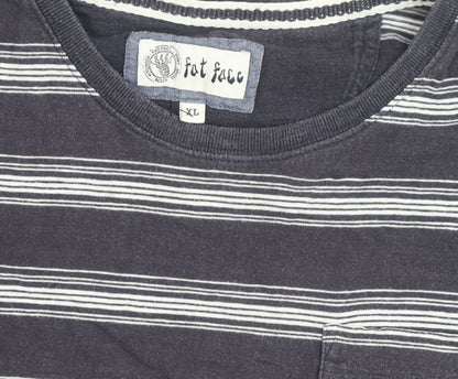 Fat Face Men's Blue Striped Cotton Crew Neck T-Shirt XL
