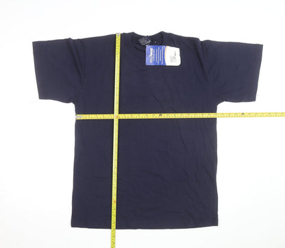 Portwest Men's Blue Cotton Crew Neck Work T-Shirt M