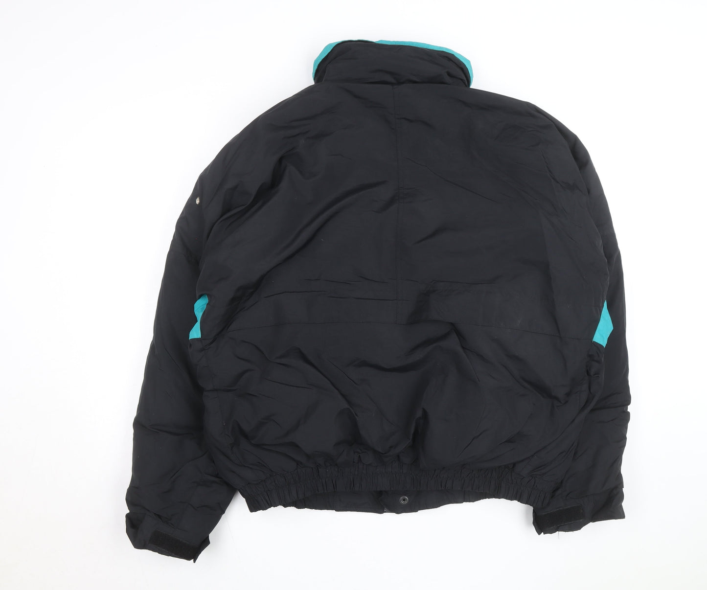 Herman's Men Black L 90s Retro Puffer Jacket Nylon Winter Coat