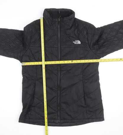 The North Face Women's Black Quilted Mid-Length Jacket Size M