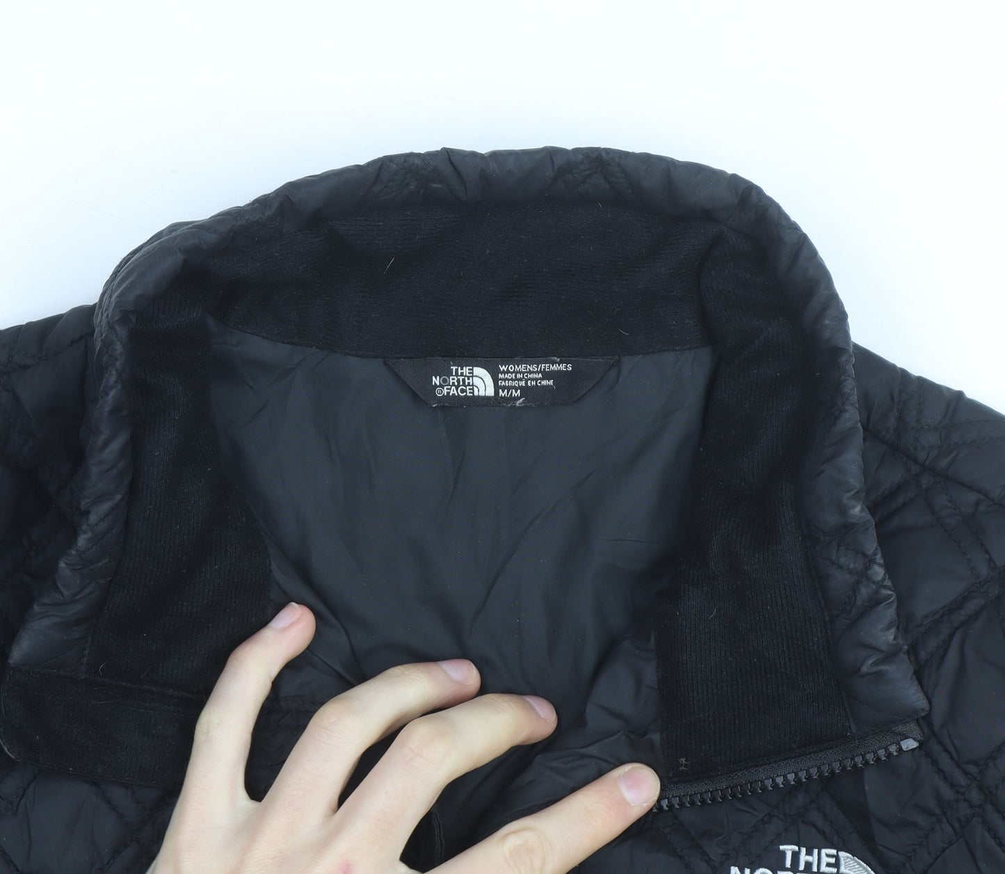 The North Face Women's Black Quilted Mid-Length Jacket Size M