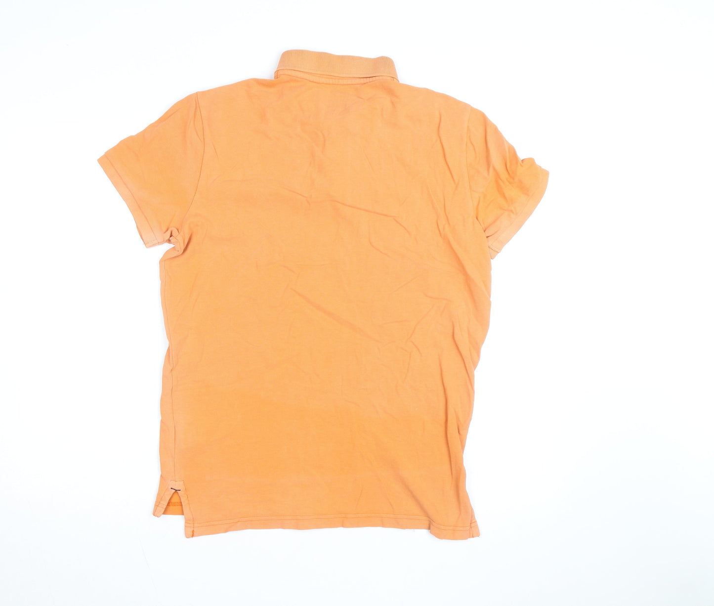 American Eagle Men's Orange Classic Fit Cotton Polo Shirt M