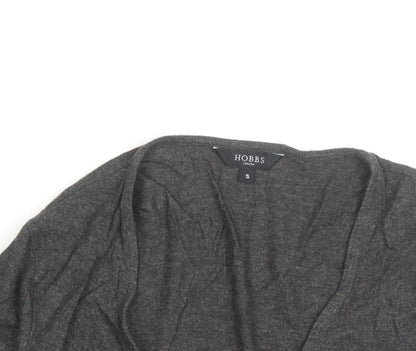 Hobbs Women’s Grey Wrap Jersey Blouse Long Sleeve Size S