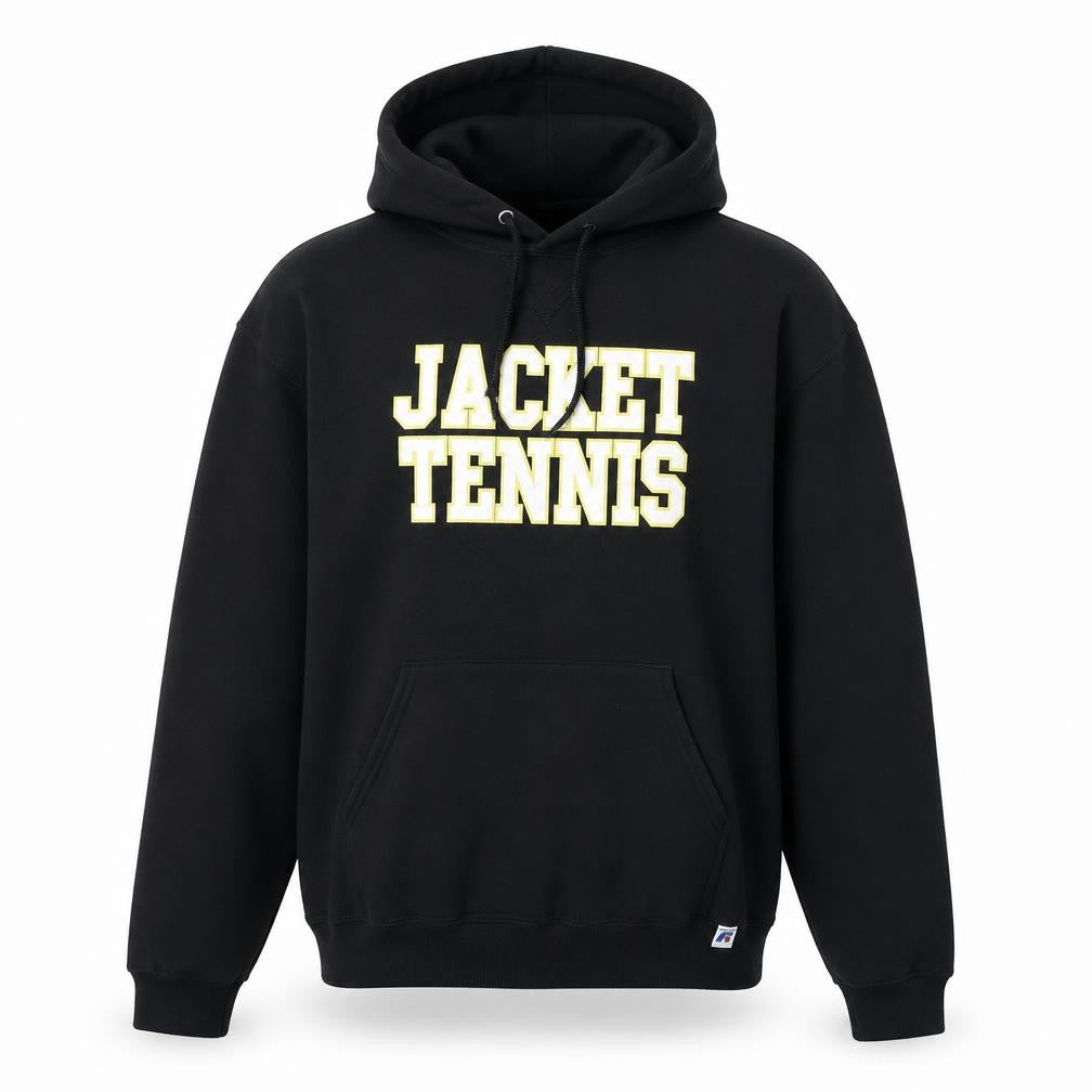 Russell Athletic Men's Black Pullover Hoodie M Graphic Sports Fleece