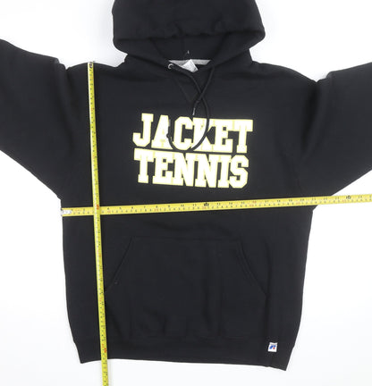 Russell Athletic Men's Black Pullover Hoodie M Graphic Sports Fleece