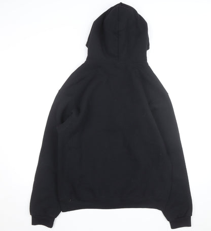 Russell Athletic Men's Black Pullover Hoodie M Graphic Sports Fleece