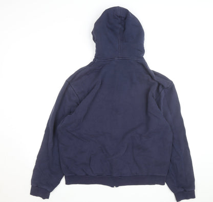 Lacoste Men's Blue Full Zip Hoodie 2XL Regular Fit Cotton Blend
