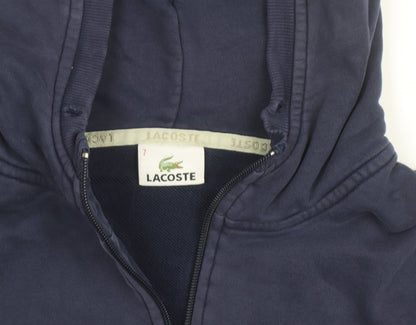 Lacoste Men's Blue Full Zip Hoodie 2XL Regular Fit Cotton Blend