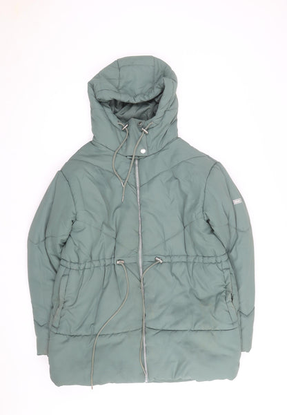 Regatta Womens Green Size 12 Hooded Puffer Jacket