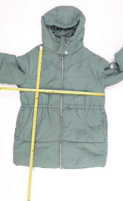 Regatta Womens Green Size 12 Hooded Puffer Jacket