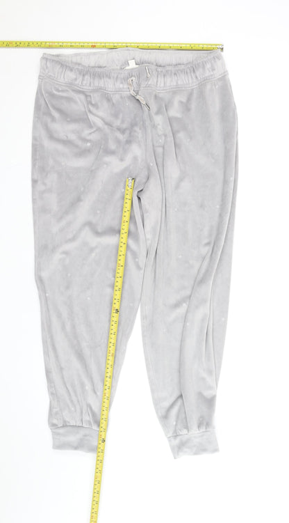 Marks and Spencer Women’s Grey Velour Joggers Size L
