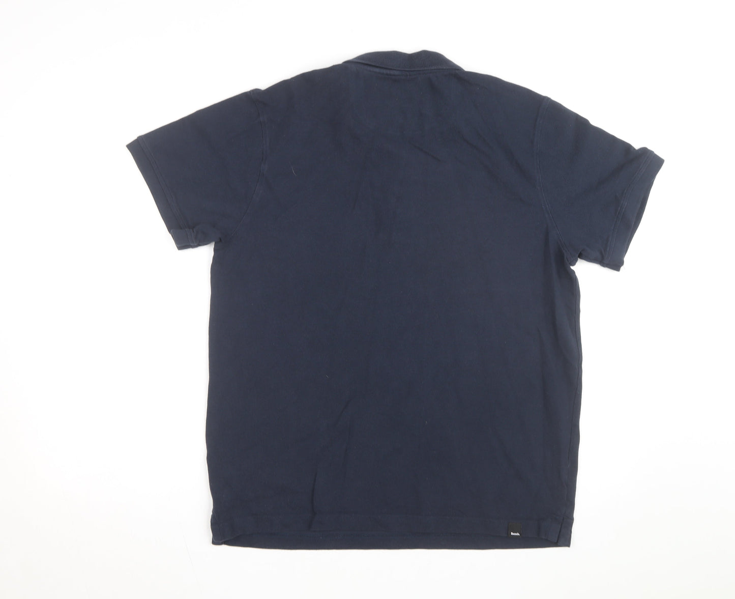 Bench Men’s Navy Blue Polo Shirt Size L Cotton Casual Top