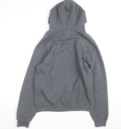 Russell Athletic Men’s Grey Pullover Hoodie M Regular Fit Fleece