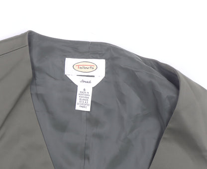 Talbots Women Khaki Green Suit Waistcoat Size 10 Stretch Classic Fit
