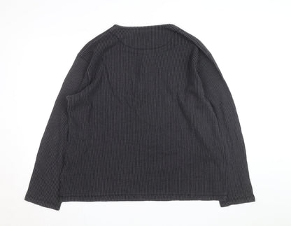 Fosters Trading Company Men's Grey Henley Jumper Size L