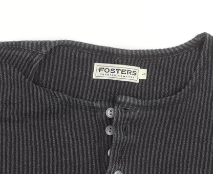 Fosters Trading Company Men's Grey Henley Jumper Size L