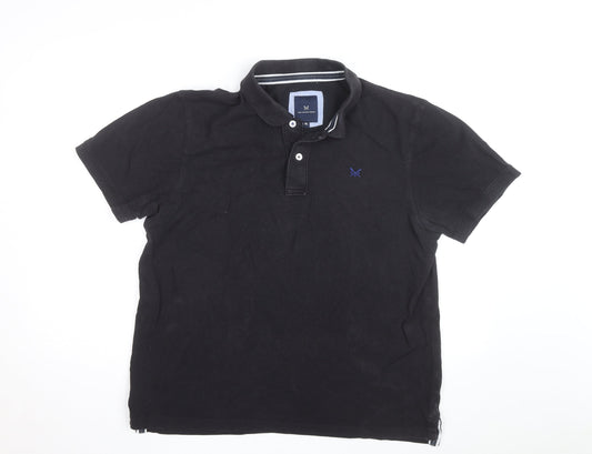 Crew Clothing Company Men's Black Cotton Polo Shirt XL Classic Fit