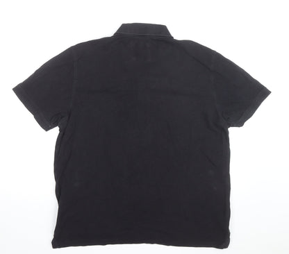 Crew Clothing Company Men's Black Cotton Polo Shirt XL Classic Fit