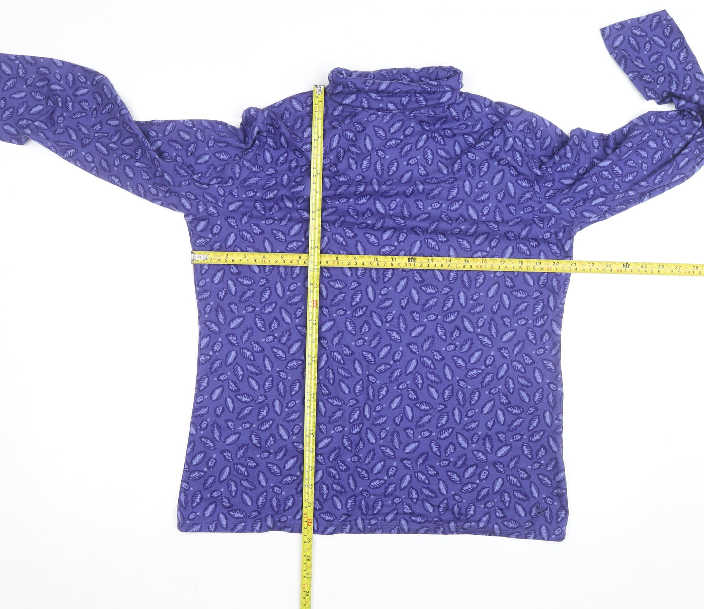 Country Rose Women's Purple Roll Neck Floral Pullover Jumper M