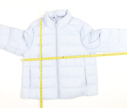 Marks and Spencer Women Blue Size 16 Puffer Jacket Lightweight Down