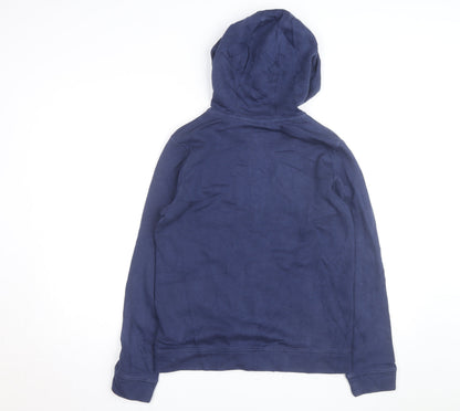 Nike Boys Navy Full Zip Hoodie XL 158-170cm Cotton Blend Sportswear