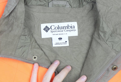 Columbia Men's Orange Khaki Hunting Jacket L Waterproof Windproof