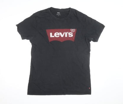 Levi's Men's Black Graphic Logo Cotton T-Shirt Size L