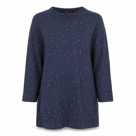 White Stuff Women’s Blue Polka Dot Cotton Tunic Top UK 12
