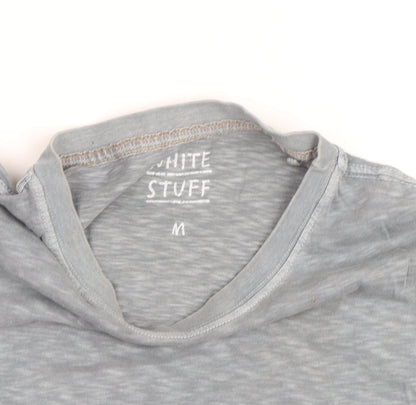 White Stuff Men's Grey Crew Neck Cotton T-Shirt Size M
