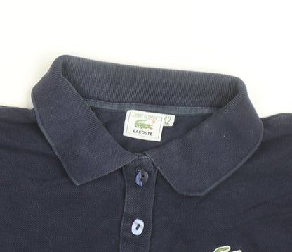 Lacoste Women's Navy Blue Polo Shirt Size 14 Classic Cotton