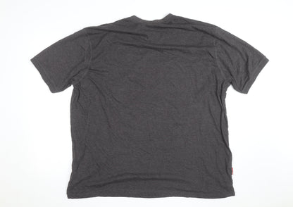Slazenger Men's Grey 4XL V-Neck Short Sleeve T-Shirt