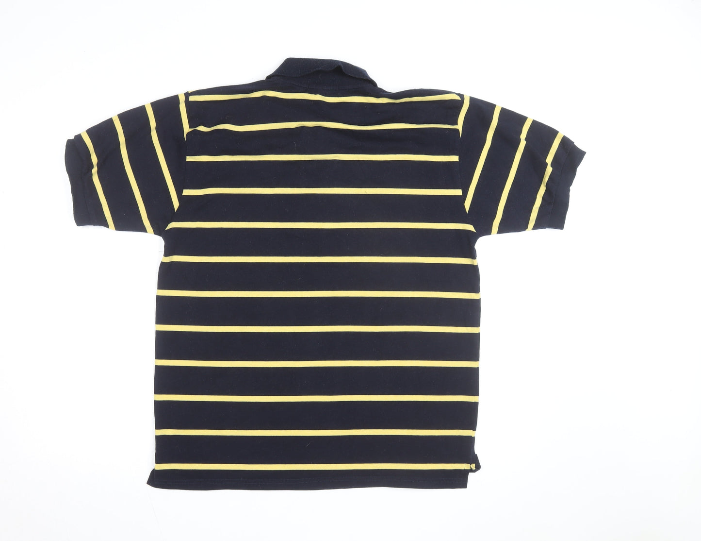Ralph Lauren Men's Blue Yellow Striped Polo Shirt Size M