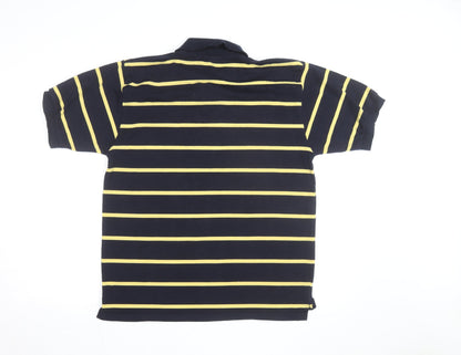 Ralph Lauren Men's Blue Yellow Striped Polo Shirt Size M
