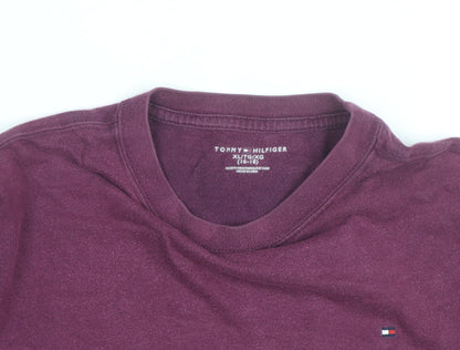 Tommy Hilfiger Boys Purple 16 Years Classic Logo Cotton T-Shirt