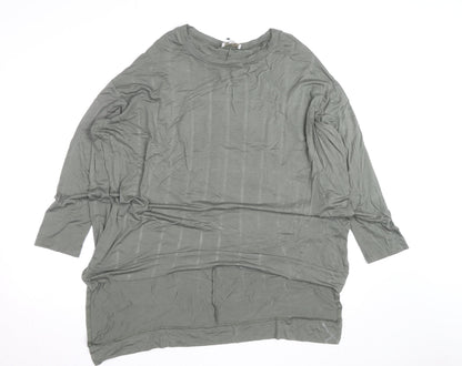 Apricot Women’s Green Tunic Long Sleeve Relaxed Fit T-Shirt Size L